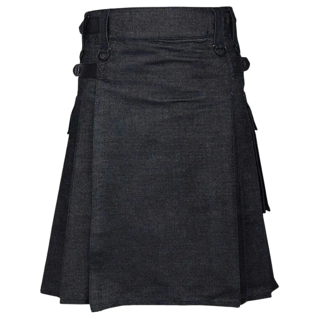 Men's Active Denim Utility Kilt - Durable & Comfortable for Outdoor Adventures, Hiking, and Casual Wear