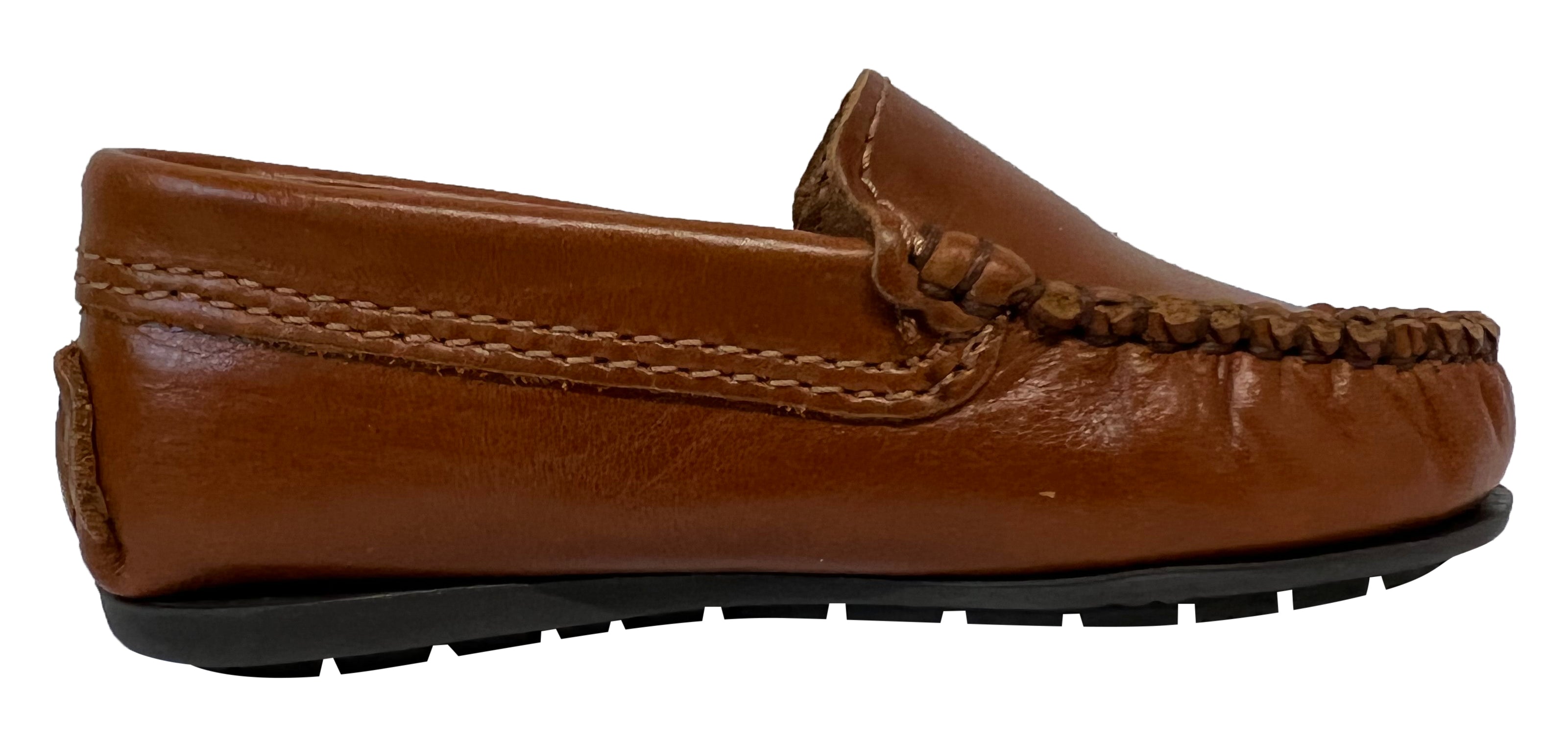 Atlanta Boys & Girls Leather Moccasin Loafers in Tawny Sierra - Comfortable Kids' Slip-On Shoes for School, Play & Special Occasions