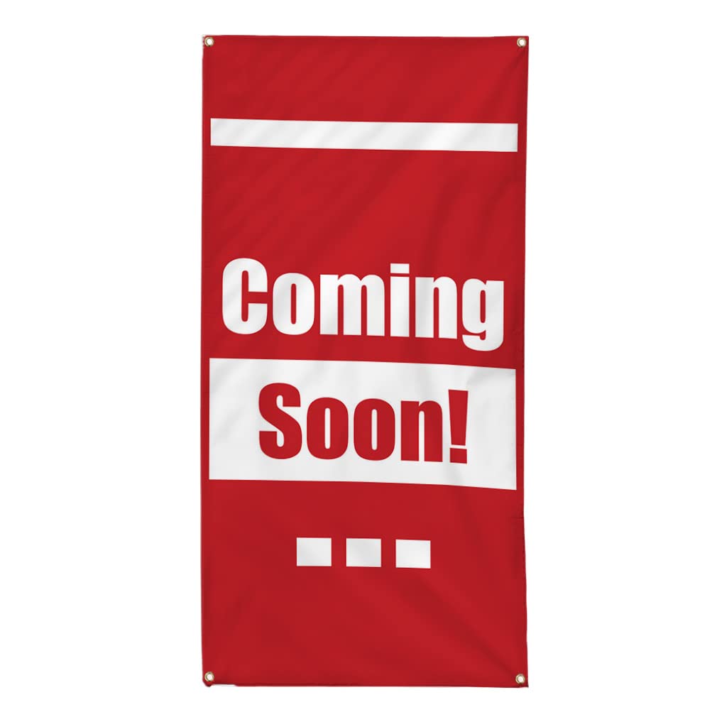 Custom Vertical Vinyl Banner - Weatherproof Outdoor Business Sign (96x48 Inches) with 8 Grommets - Ideal for Yard Sales, Grand Openings & Industrial Events