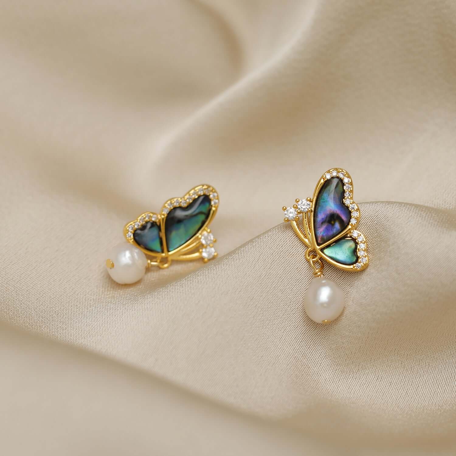 Baroque Freshwater Pearl Butterfly Drop Earrings for Women | Elegant Dangle Earrings for Wedding, Party & Special Occasions | R2833