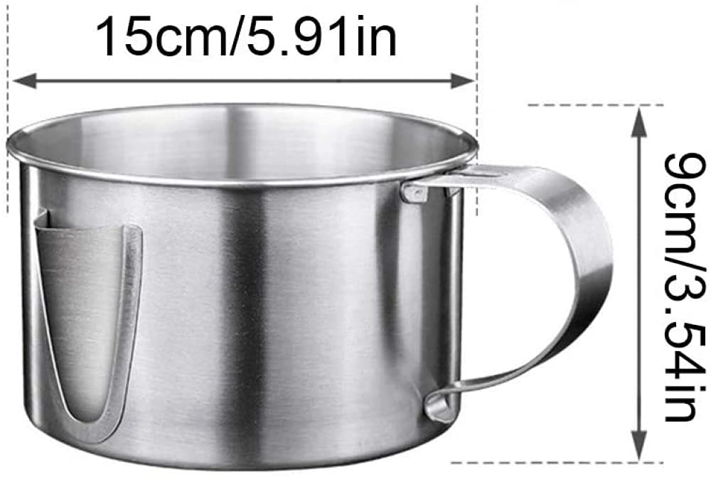 304 Stainless Steel Fat Separator Bowl with Handle - Oil & Soup Drainer Jug, Multipurpose Kitchen Oil Filter - Perfect for Healthy Cooking, Meal Prep & Postpartum Weight Loss