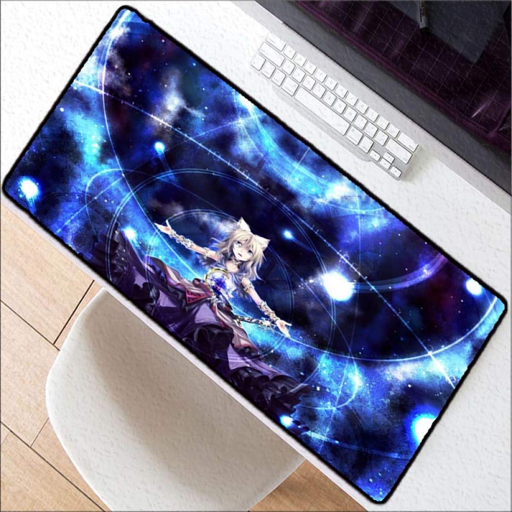 Large Non-Slip Rubber Mouse Pad with Locking Edge - Waterproof Gaming & Office Desk Mat for PC, Laptop, Computer Workstation - Perfect for Gamers, Programmers & Office Professionals