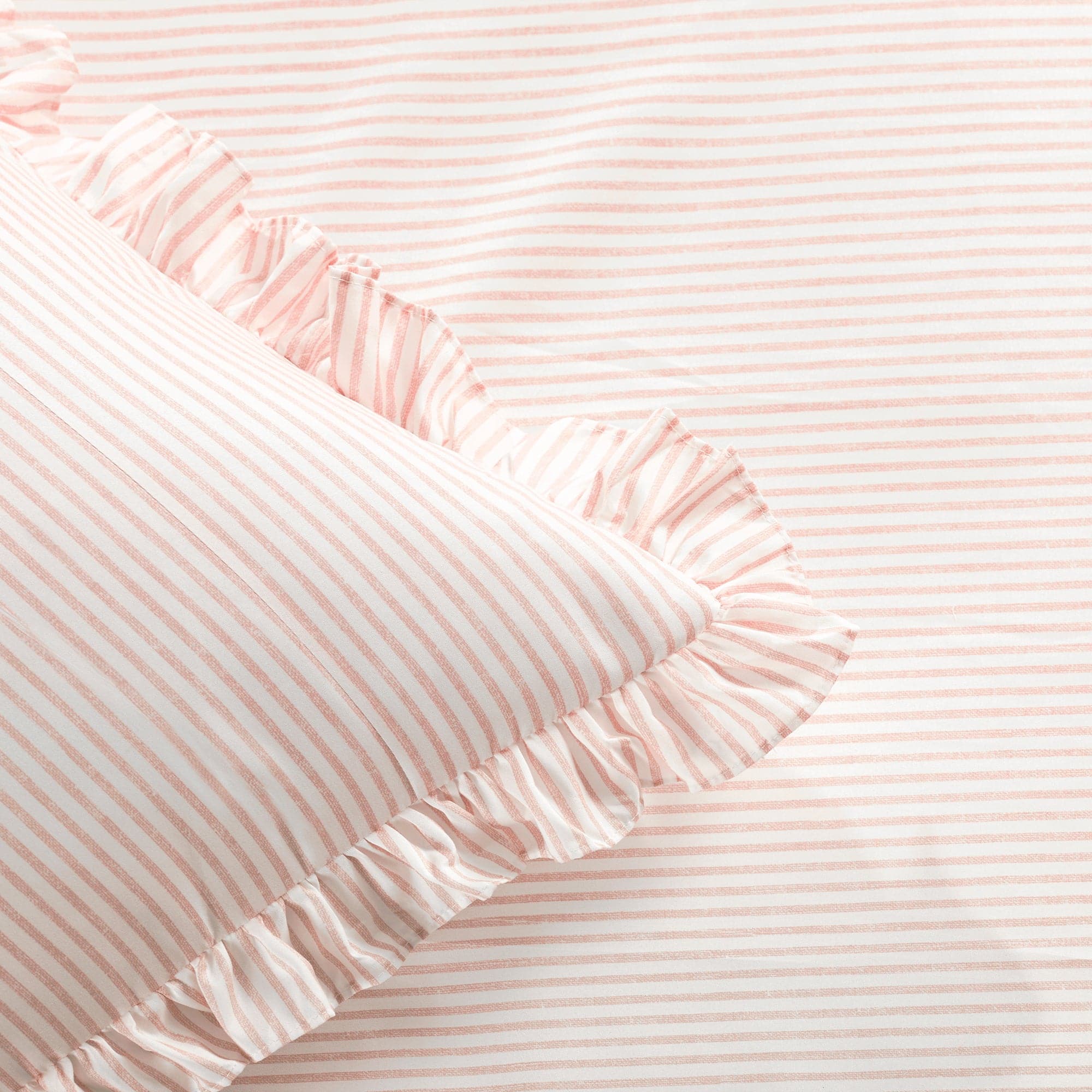 Stylish Ticking Stripe Bedspread Set - Soft & Durable Cotton Bedding for Cozy Bedrooms - Perfect for Guest Rooms, Master Suites & Farmhouse Decor
