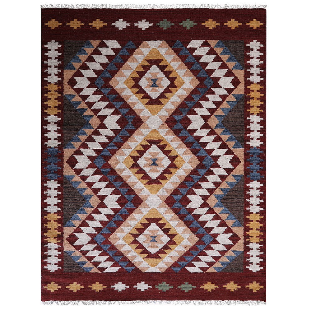 Hand Woven Bohemian Area Rug - Soft & Durable Cotton Weave for Living Room, Bedroom, or Nursery Decor | FormaFusion