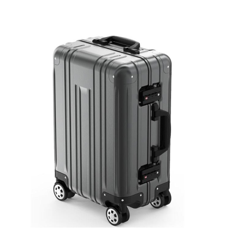 100% Aluminum Carry-On Luggage with TSA Lock & Universal Wheels - 20