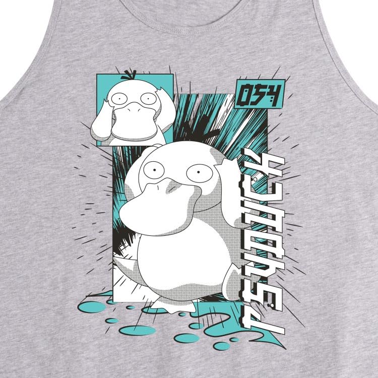 Pokémon Psyduck Anime Men's Jersey Tank Top - Breathable & Comfortable for Gym, Sports & Casual Wear - HYBRID APPAREL