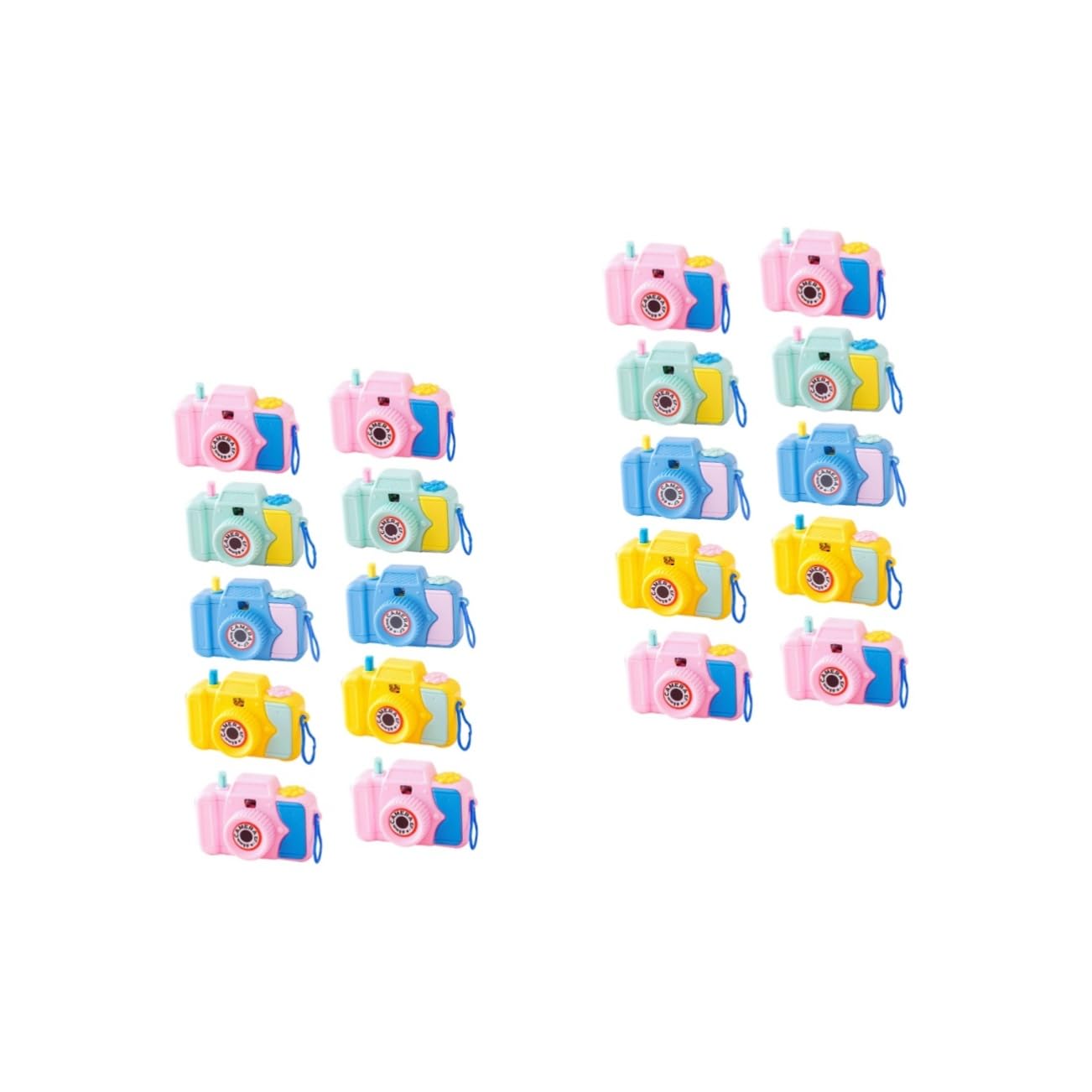 Totority 20-Piece Kids Camera Toy Set - Mini Cartoon Movie Camera for Children, Easter Egg Fillers & Party Favors - First Camera for Toddlers, Birthday Gifts & Puzzle Basket Fillers - Perfect for Easter, Birthday Parties & Learning Photography
