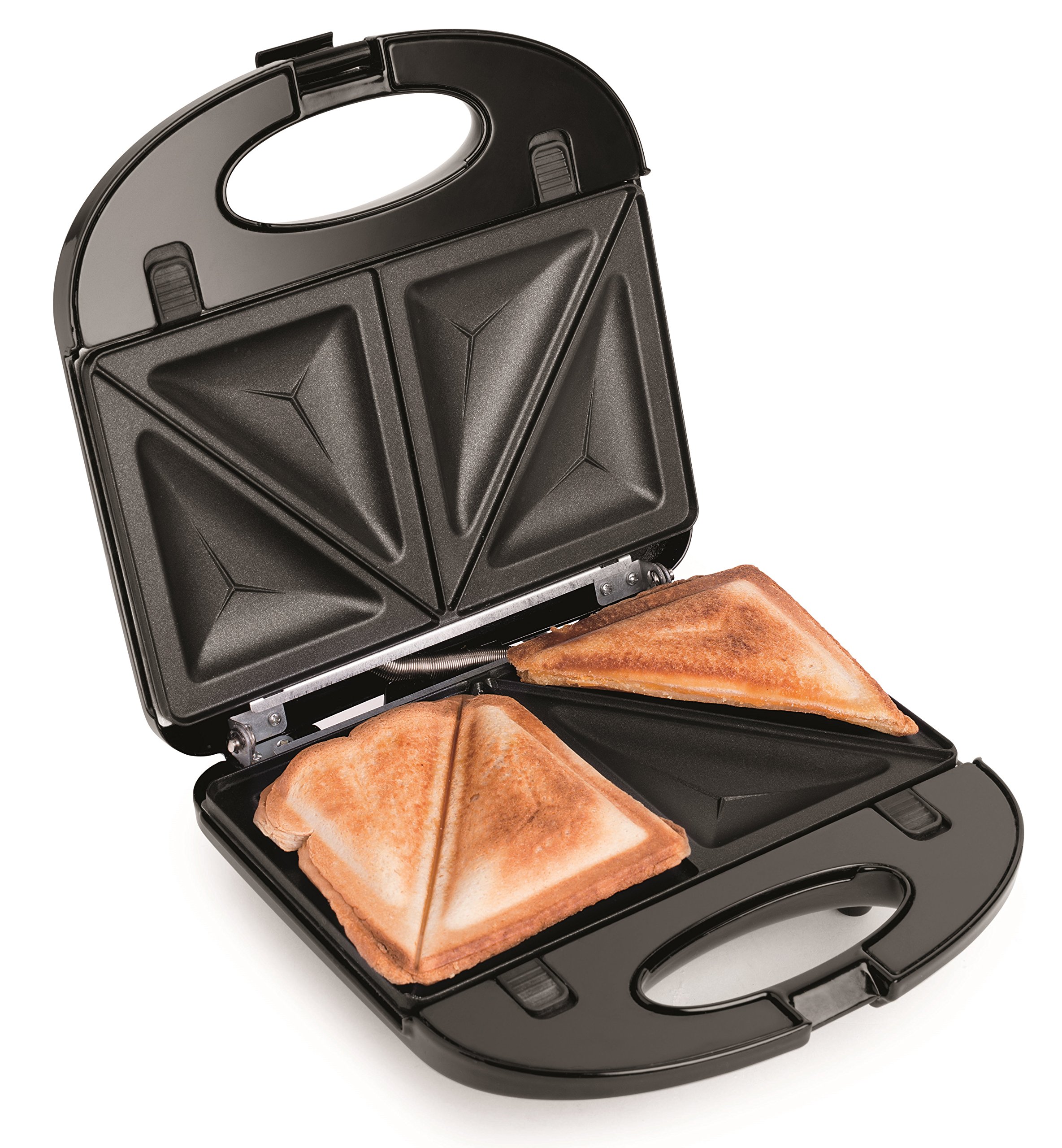 Salton 3-in-1 Pocket Sandwich Maker - Compact Stainless Steel Grill & Panini Press (2.262 kg) - Perfect for Home, Office & Camping Breakfasts