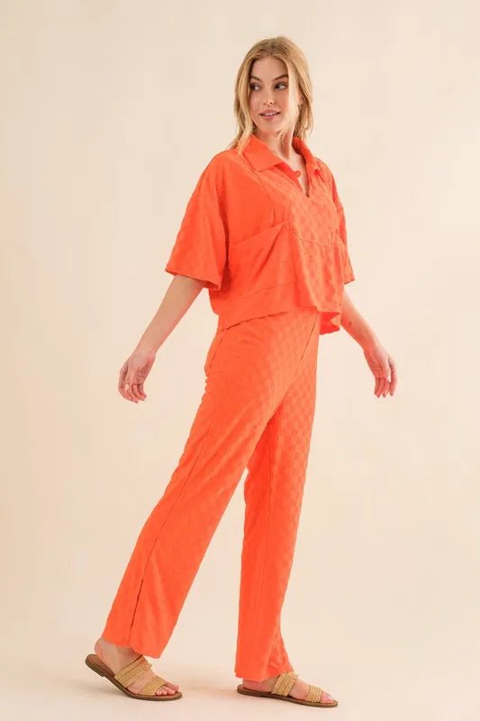 Stylish Brushed Texture Checkerboard Pattern Casual Pants for Men & Women - Perfect for Everyday Wear, Office, and Weekend Outings