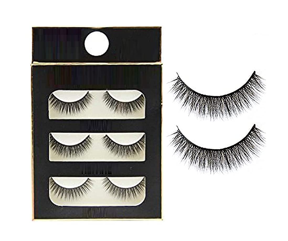 Premium Black Handmade Natural Thick Long False Eyelashes - 3D Volume Polyester Lashes with Free Eye Glue | Perfect for Party, Wedding, Cosplay & Daily Makeup Looks