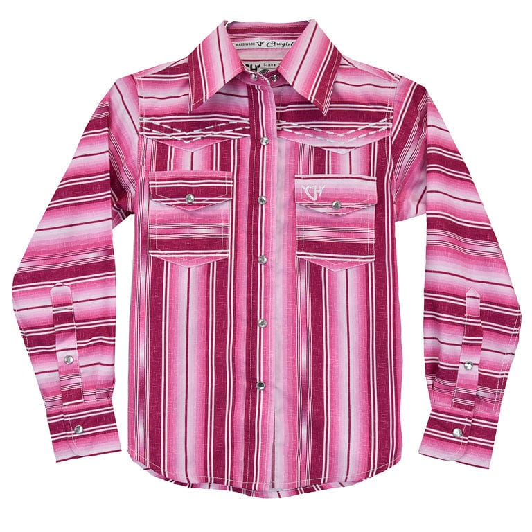 Pink Serape Long Sleeve Shirt for Toddler Girls - Cute & Comfortable Mexican Style Top for Playdates, Parties & Everyday Wear