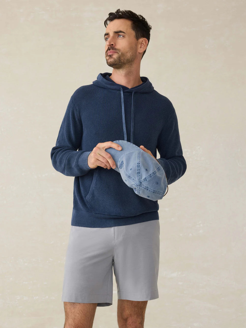 Faherty 7 Inch All Day Short 2.0 - Men's Comfortable Casual Shorts in Ice Grey | Perfect for Summer, Beach, Gym & Outdoor Activities
