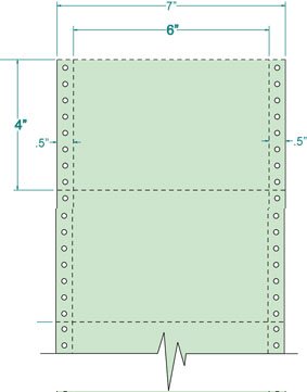Compulabel Pinfeed Fanfold Cards - 90 lb Green Cardstock, 6 x 4 Inches (211004) | Perfect for Dot Matrix Printers, Mailing Labels & Business Forms