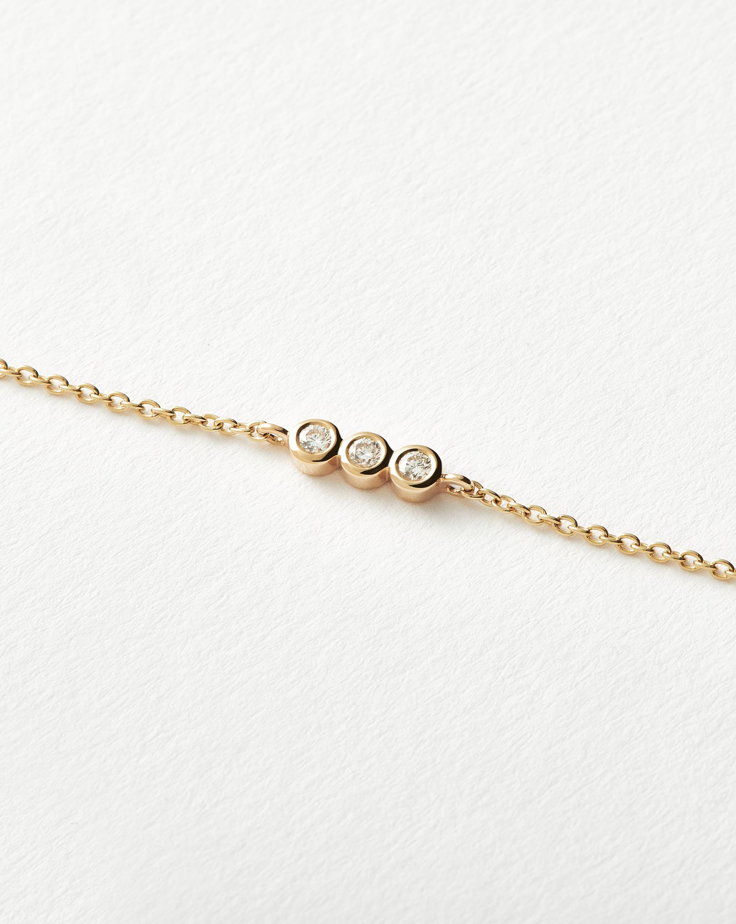 Exquisite 14K Gold Diamond Solitaire Trio Bracelet for Women - Elegant Tennis Bracelet for Weddings, Anniversaries & Special Occasions