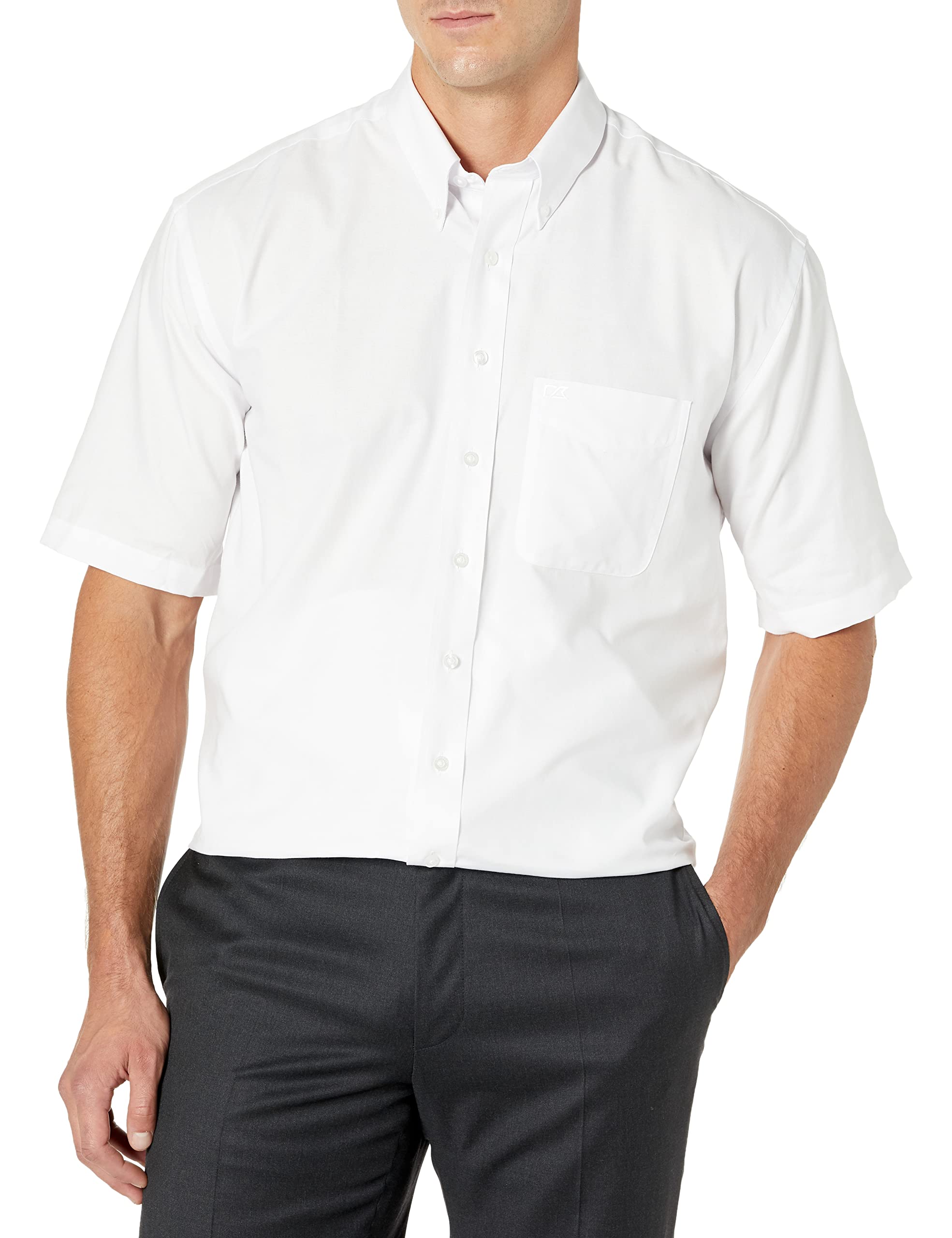 Cutter & Buck Men's Big & Tall Short-Sleeve Casual Shirt - Comfortable & Stylish for Work, Golf & Outdoor Activities