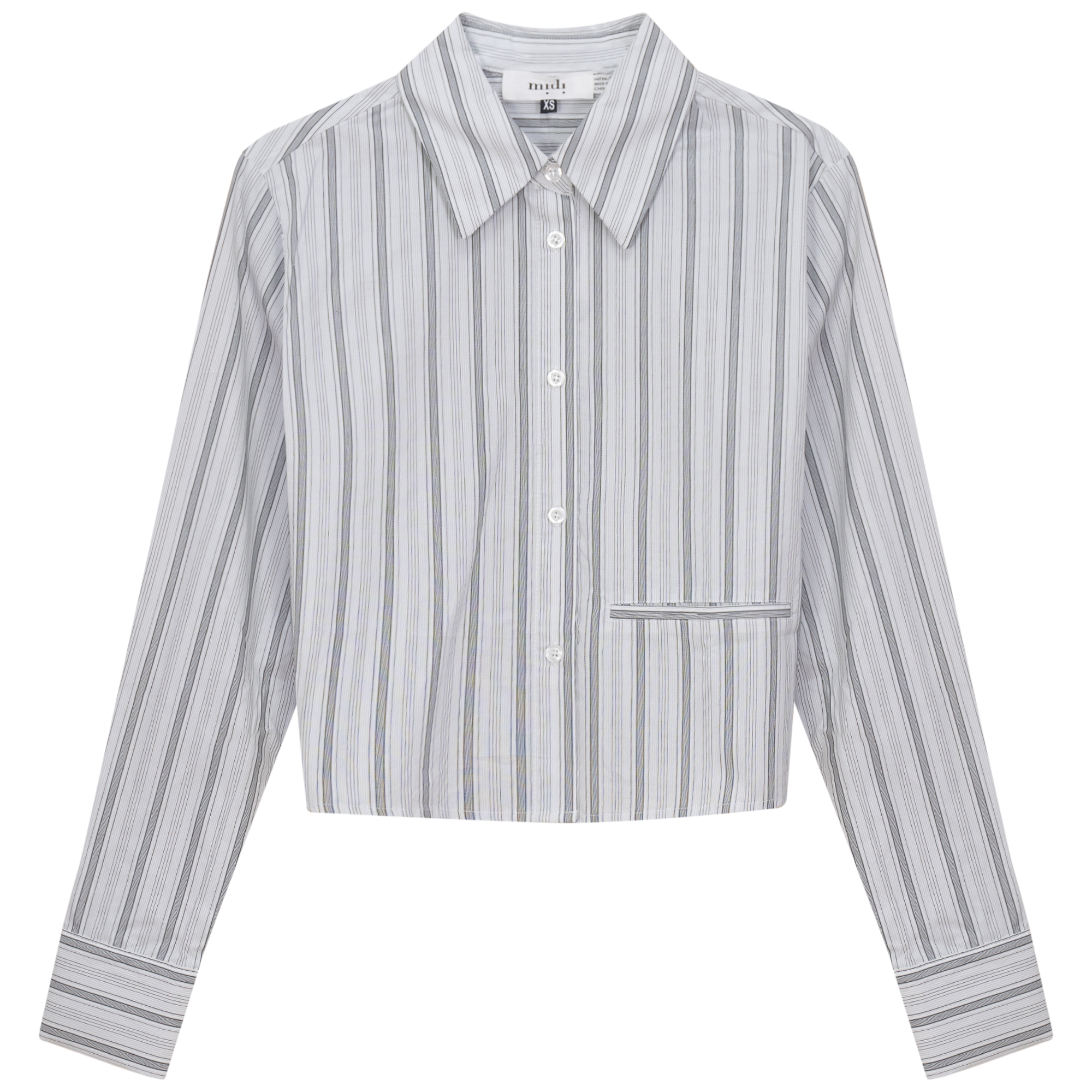 Cropped Striped Blouse for Women - Trendy Short Sleeve Summer Top - Perfect for Casual Outings & Beach Vacations