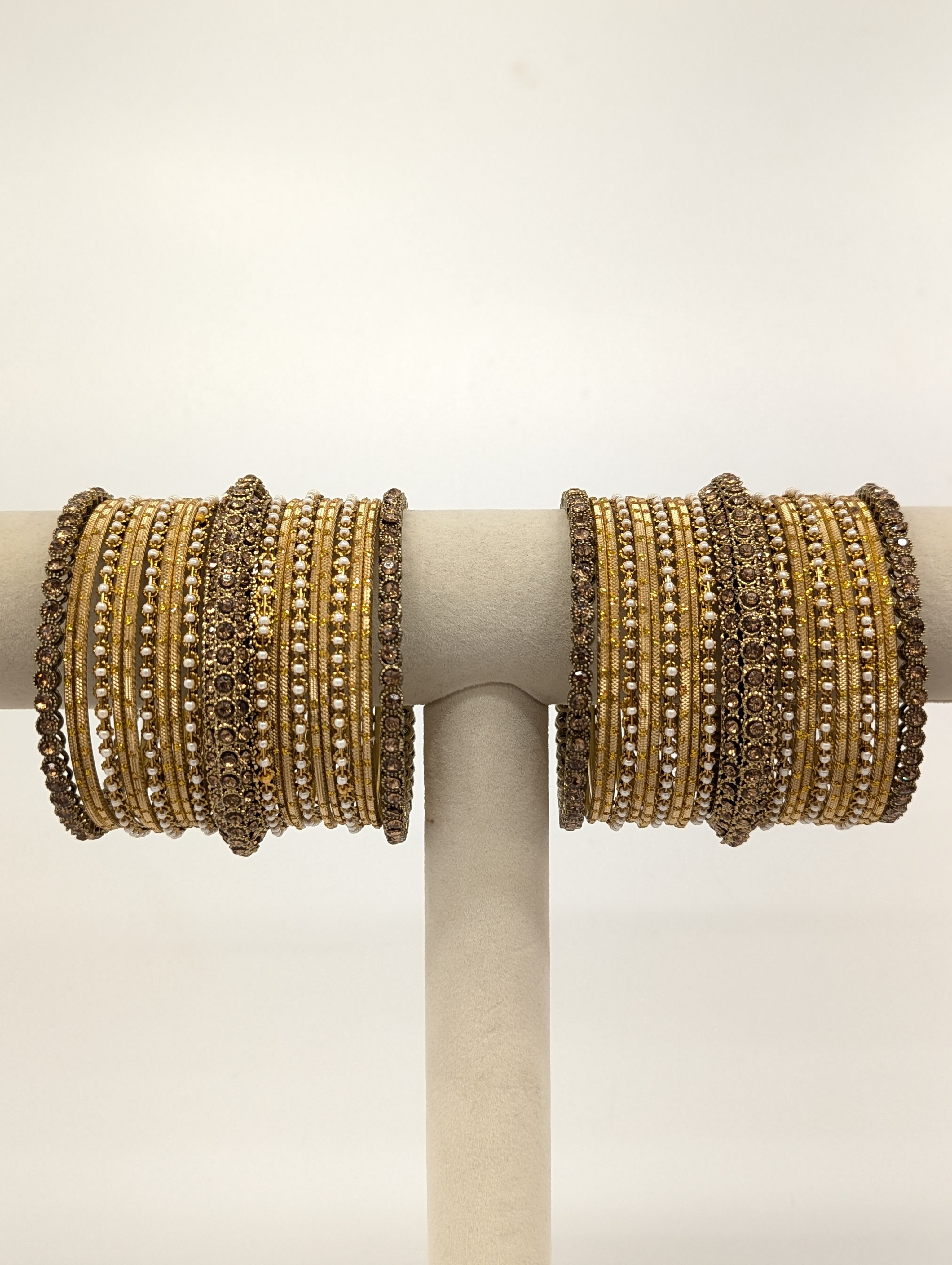 Anvika Stone Bangles Set of 2 - Elegant Handmade Beaded Bracelets for Women - Perfect for Boho Fashion, Festivals, and Everyday Wear