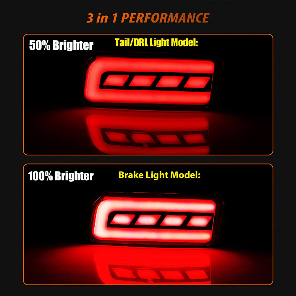 ADIIL Red LED Lens Bumper Reflector Tail Brake Lights Sequential Turn Signal Rear Fog Lights Kit for 2015-2016 Honda CR-V - Enhanced Safety & Style for Night Driving & Bad Weather Conditions