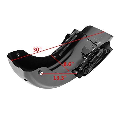TCT-MOTORPARTS Rear Fender with LED Lights for Harley Touring Road King Electra Glide Street Glide Road Glide 2009-2013 - Durable Motorcycle Accessory for Night Riding & Custom Bike Upgrades