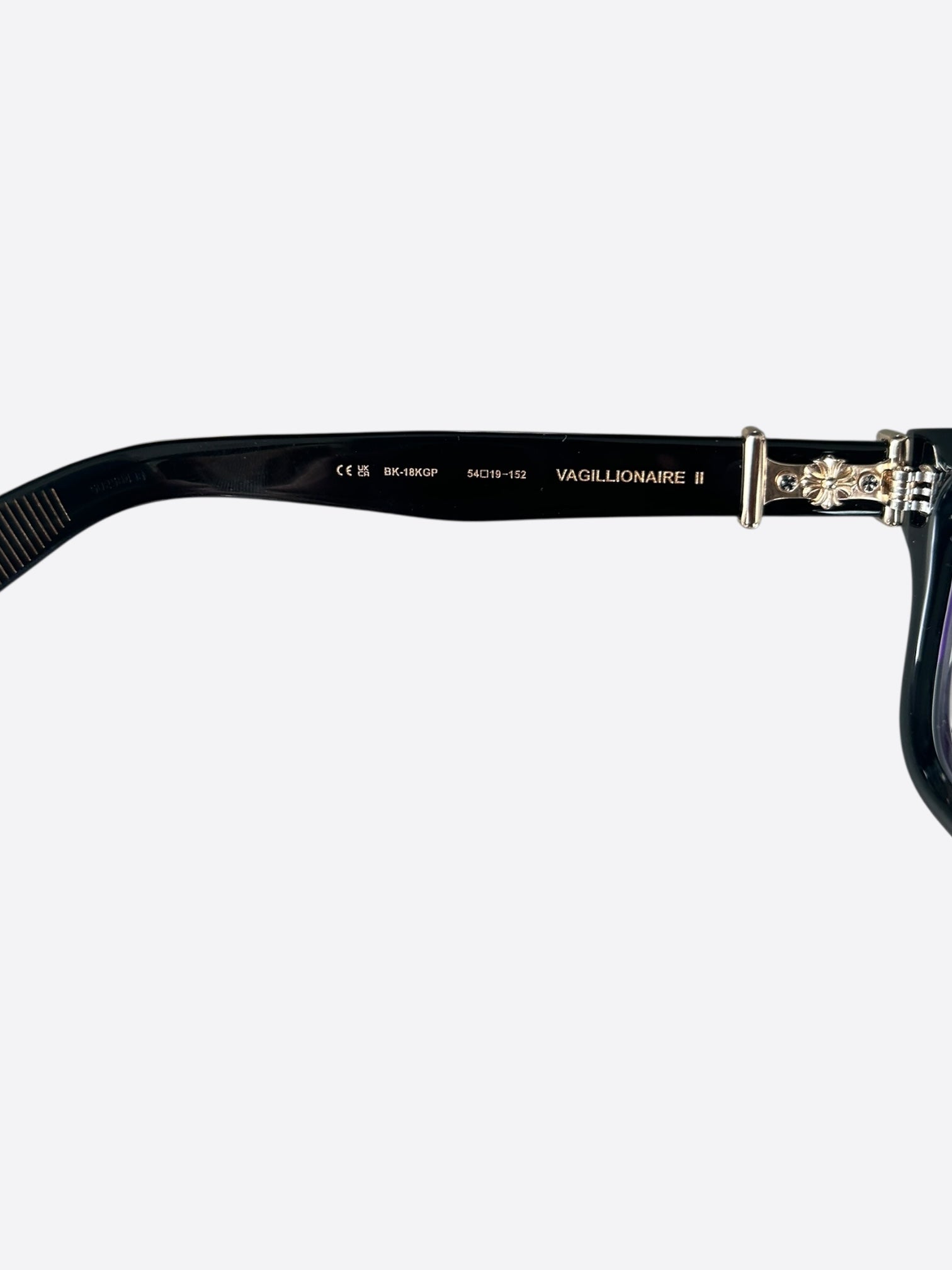 Chrome Hearts Black & Gold Vagillionaire 2 Sunglasses - Luxury Designer Shades for Men & Women - Perfect for Outdoor Activities, Fashion & UV Protection