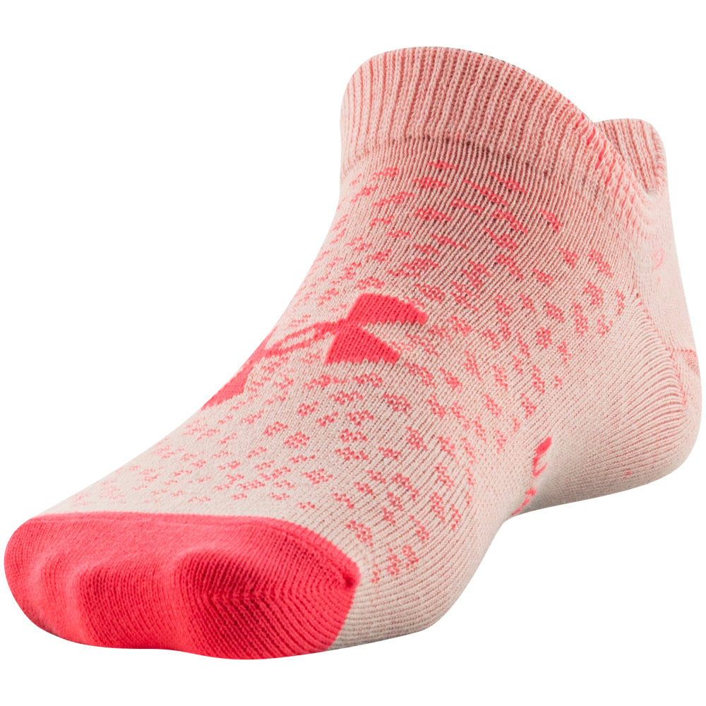 Under Armour Youth Essential No Show Socks 6-Pack for Girls - Breathable & Cushioned Athletic Socks for Running, School & Everyday Comfort