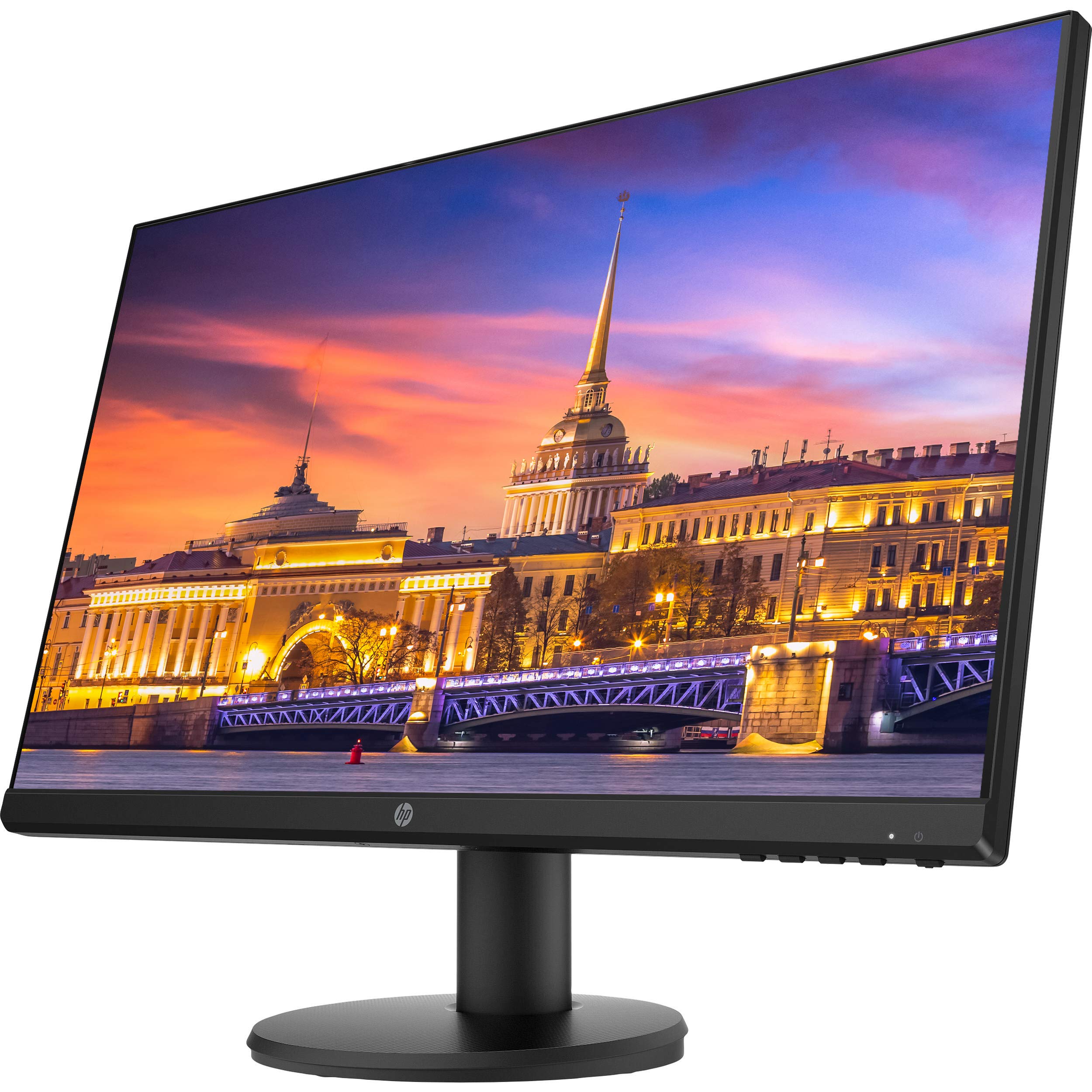 HP P24v G4 24-Inch IPS LED FHD 1080p Backlit Computer Monitor 2-Pack Bundle with Adjustable VESA Monitor Stand - Dual Screen Setup for Home Office, Gaming & Productivity Workstations