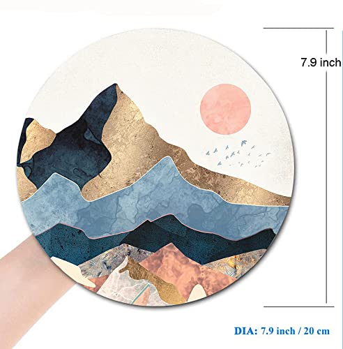 Sunrise Mountain Mouse Pad - Non-Slip Round Desk Mat for Laptop & Computer | Waterproof Rubber Base for Wireless Mouse | Office & Gaming Accessory | Perfect for Workstations & Home Desks