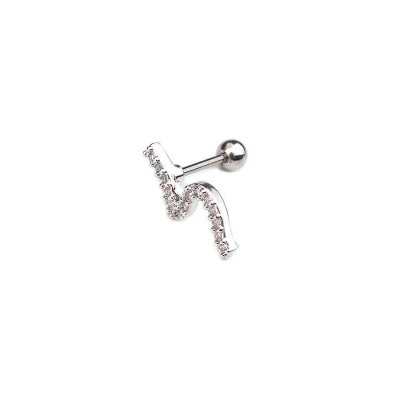 20G Cartilage Tiny Silver Stud Earrings - Delicate Leaf Design Earrings for Women | HSPJ1924 | Perfect for Everyday Wear, Gifts, and Special Occasions