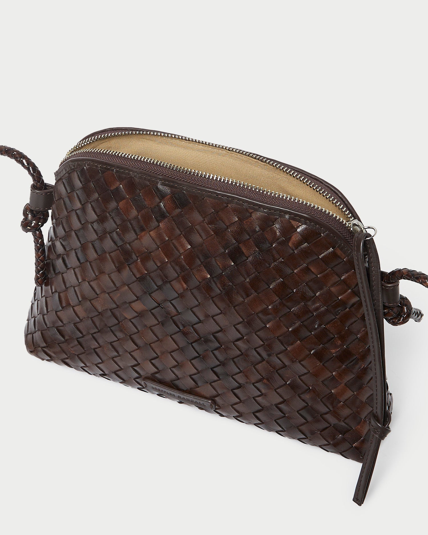 Mallory Chocolate Brown Woven Leather Crossbody Bag for Women - Stylish & Lightweight Purse for Everyday Use, Work, Travel & Shopping
