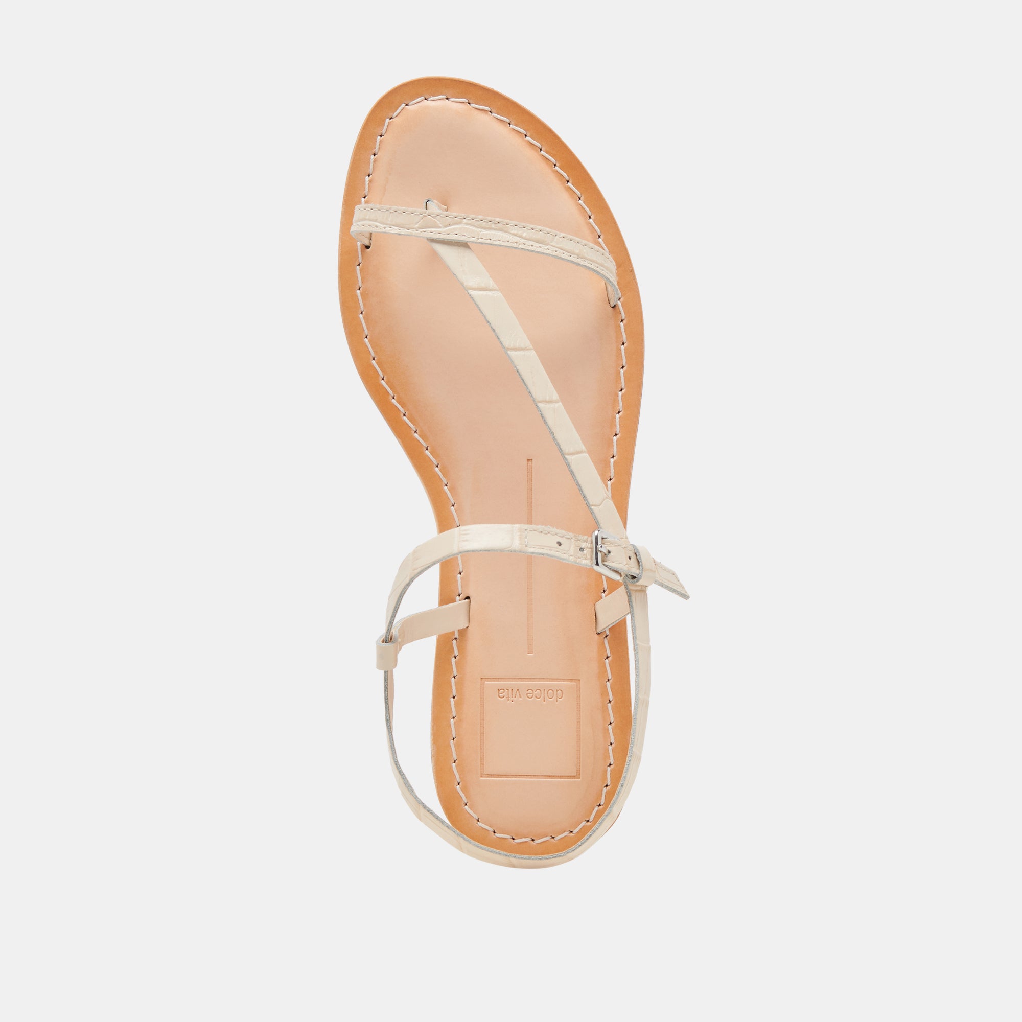 WANDRE Leather Sandals for Women - Bone Embossed Design, Comfortable & Stylish Footwear for Summer, Beach, and Casual Outings