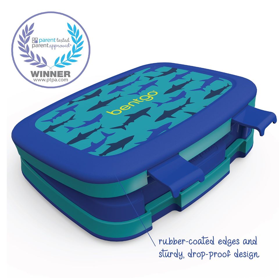 Bentgo Kids Shark Lunch Box - Leak-Proof, BPA-Free, Durable & Fun Shark-Themed Lunch Container for School, Picnics & Travel