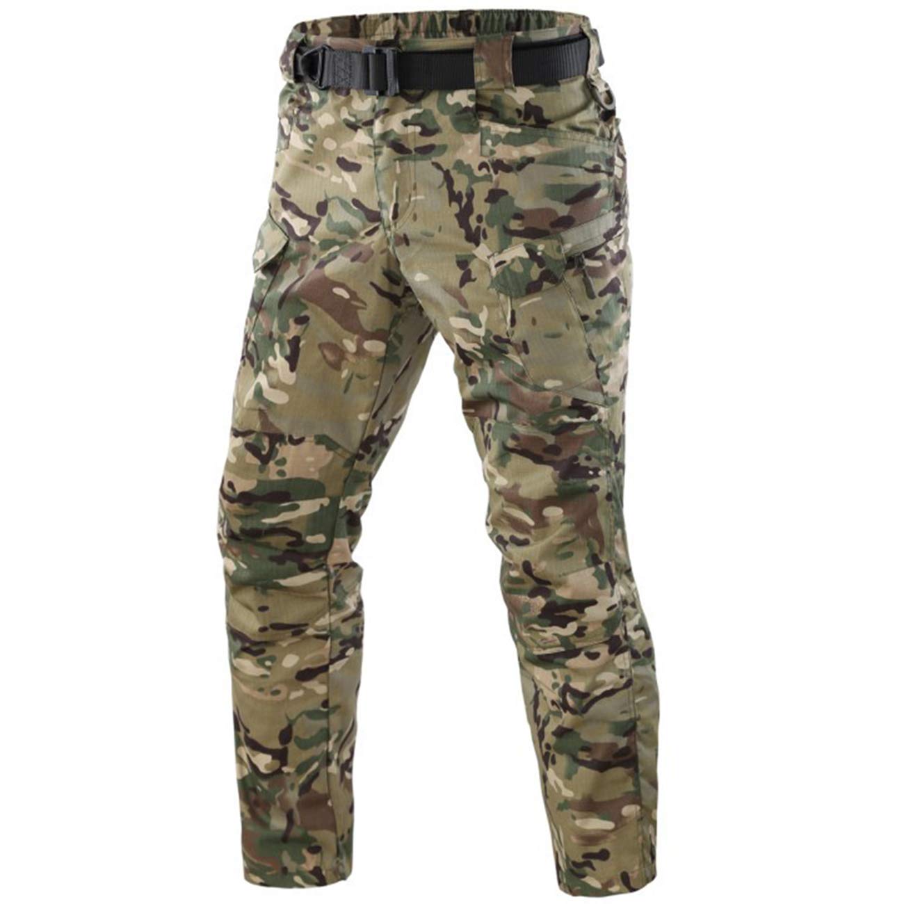 Military 8-Pocket Tactical Pants for Men - Waterproof Ripstop Cargo Work Pants with Reinforced Knees - Outdoor Hiking, Construction, Airsoft, Hunting & Camping Gear
