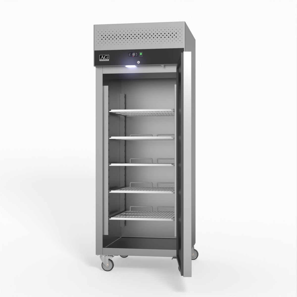 650L Stainless Steel Upright Refrigerator - Commercial Grade Freezer with Glass Door for Restaurants, Grocery Stores & Supermarkets - Energy Efficient Heavy Duty Fridge for Food Storage & Display