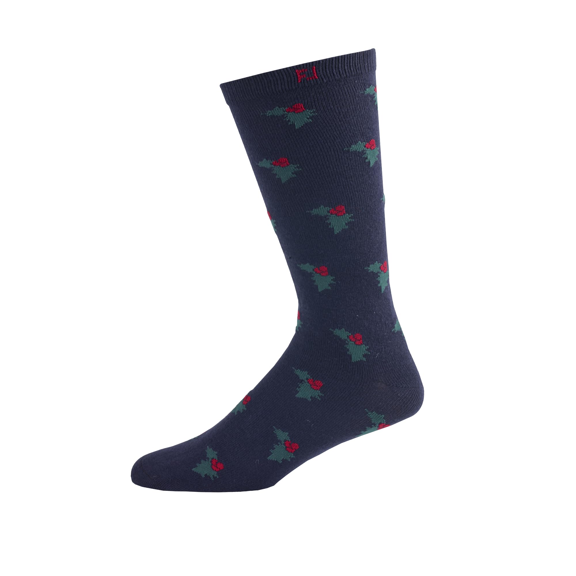 FootJoy Men's ProDry Crew Christmas Socks - Moisture-Wicking Athletic Socks for Golf, Running & Sports (Pack of 1) - Perfect Holiday Gift for Athletes