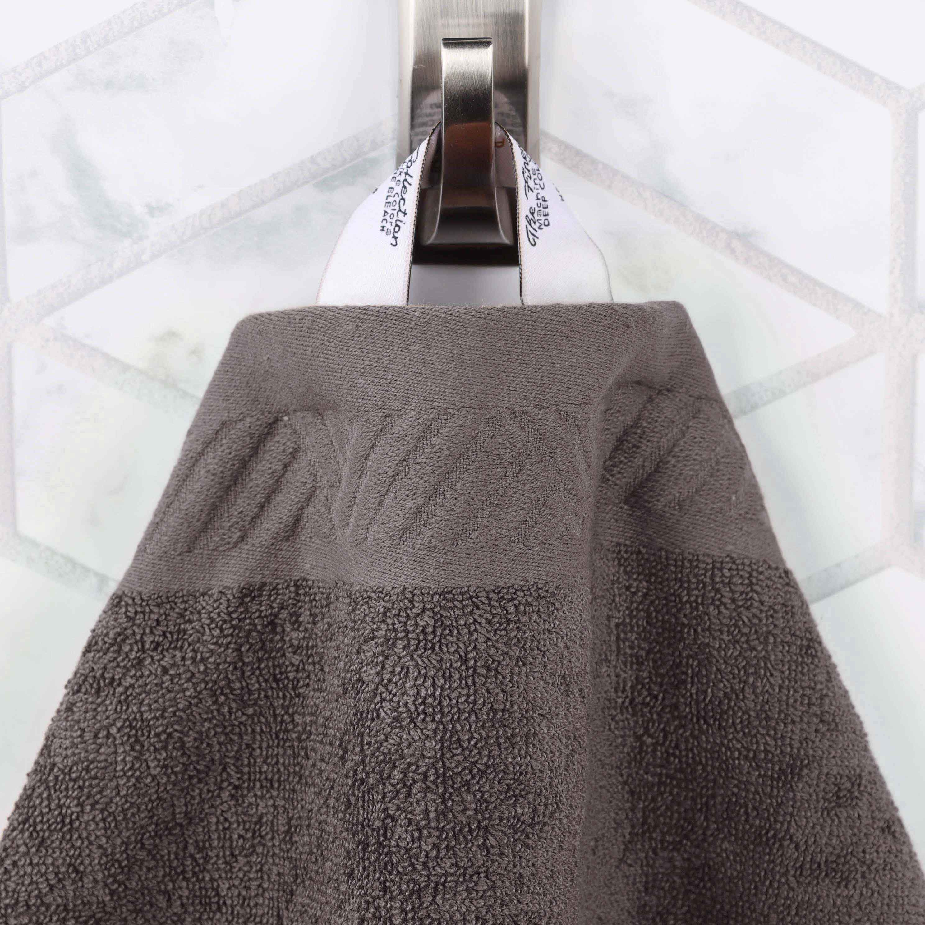 Luxury 6-Piece Egyptian Cotton Towel Set - Basketweave Jacquard & Solid Design - Ultra Soft & Absorbent Bath Towels for Spa, Hotel, or Home Use