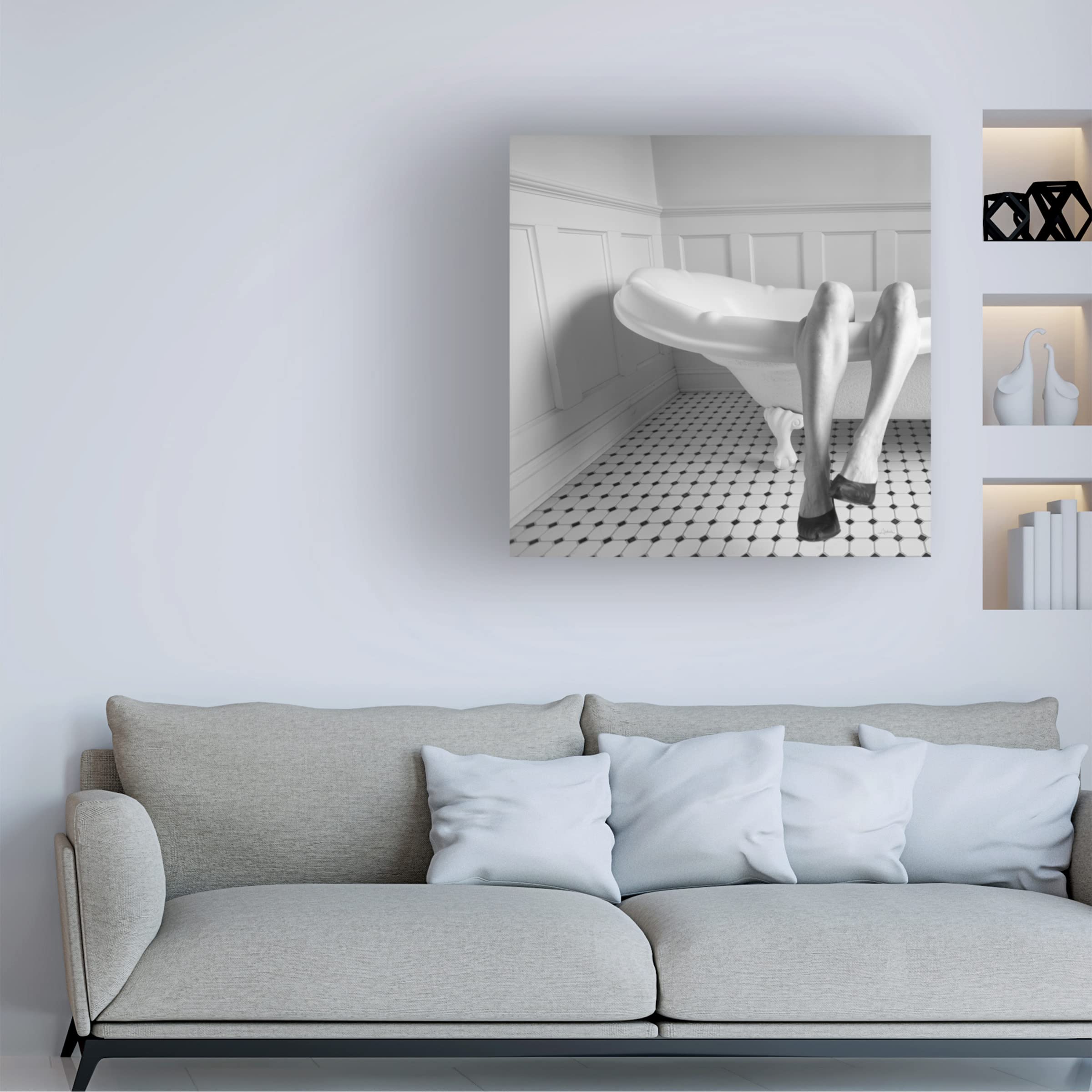 Trademark Fine Art 'Legs' by Aledanda - 24x24 Inch Stretched Canvas Wall Art - Modern Home Decor for Living Room, Bedroom & Office
