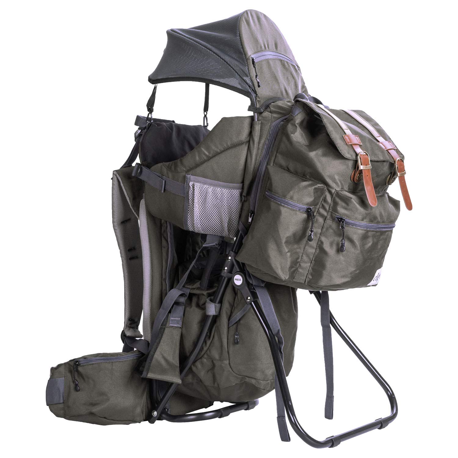 ClevrPlus Urban Explorer Child Carrier Hiking Backpack for Babies & Toddlers - Lightweight, Ergonomic Design - Olive Green - Perfect for Outdoor Adventures, Hiking & Travel