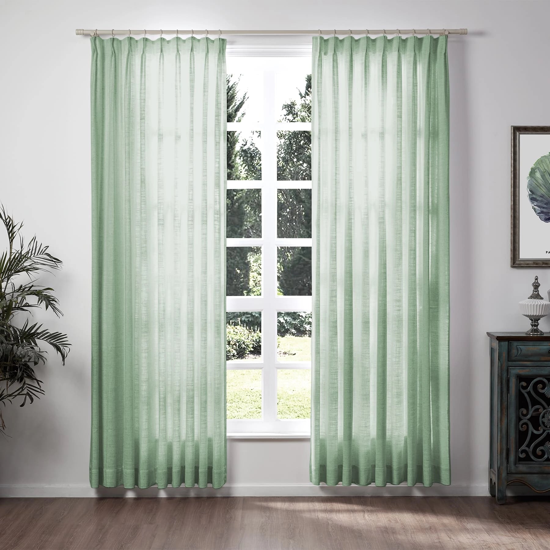 Liz Loft Extra Long Pleated Curtains - 84 Inch Length Blackout Drapes for Living Room & Bedroom | Thermal Insulated Window Treatments for Home Decor