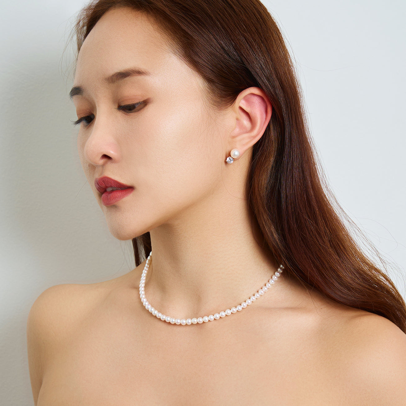18K Gold Freshwater Pearl Necklace for Women - Elegant Cultured Pearls Jewelry Gift for Wedding, Anniversary & Special Occasions