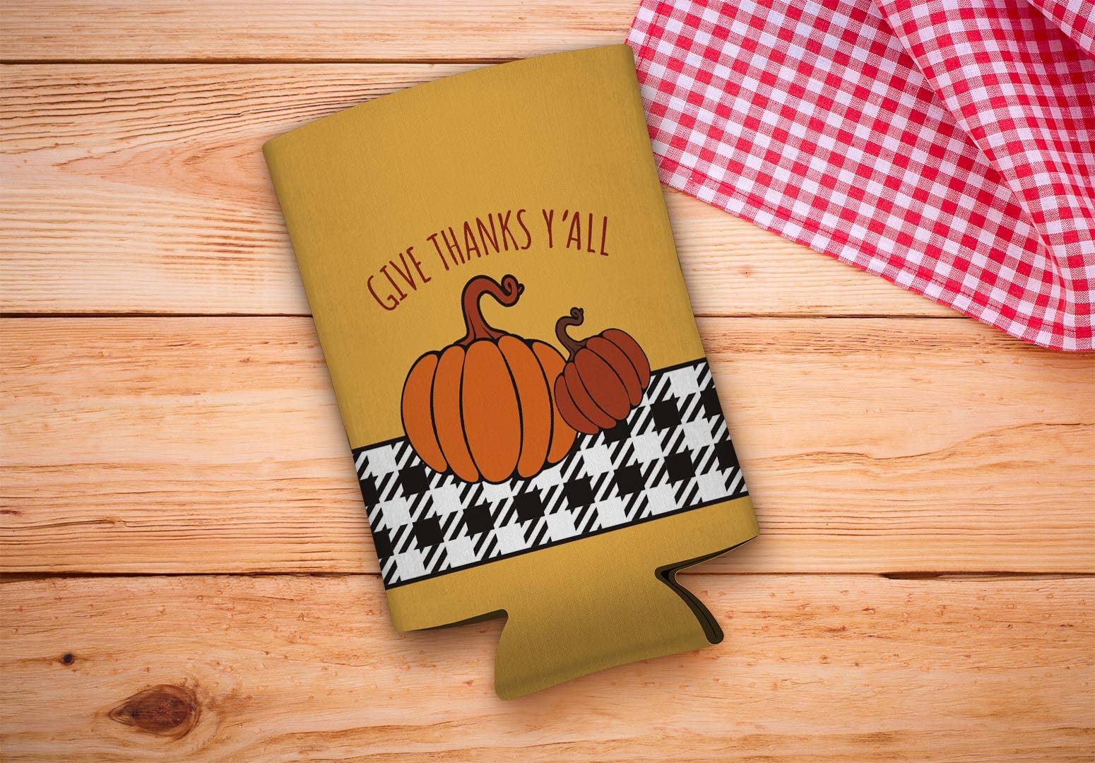 48-Pack Ultra Slim White Can Coolers - Thanksgiving Fall Party Decorations with 'Give Thanks Y'all' Design | Perfect for Holiday Gatherings, Tailgates & Seasonal Celebrations