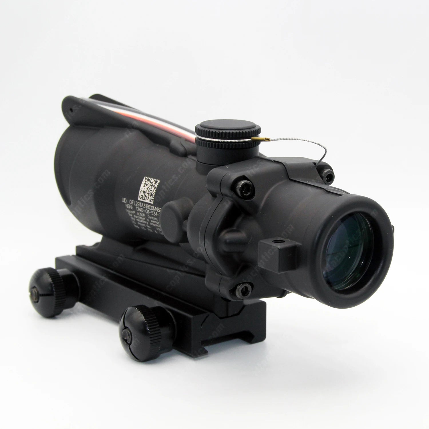 IPX7 Waterproof 4x32 ACOG Scope with Red Chevron Reticle & Killflash - Tactical Rifle Optic for Hunting, Shooting & Outdoor Adventures
