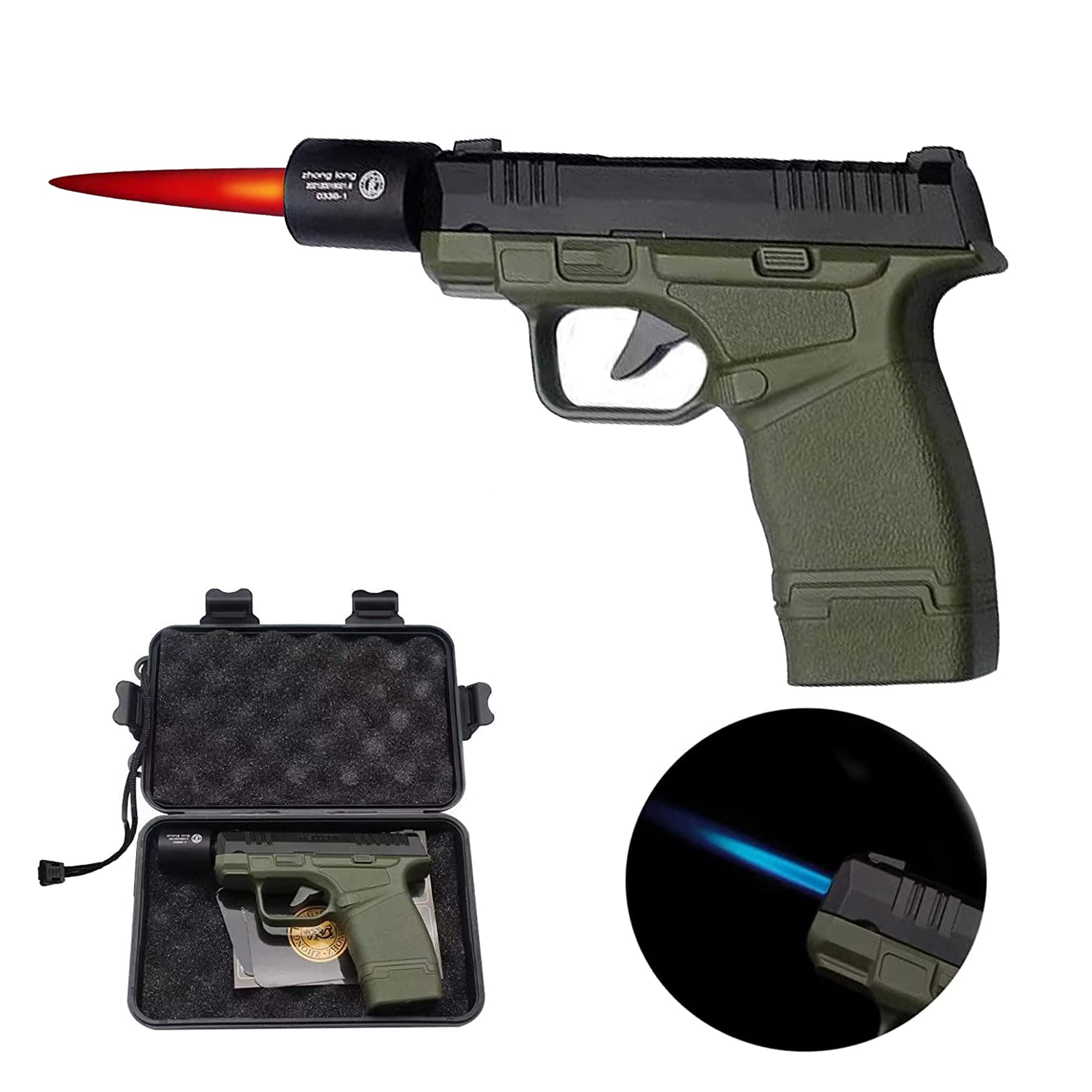Windproof Jet Flame Torch Lighter for BBQ, Camping & Jewelry - Refillable & Adjustable