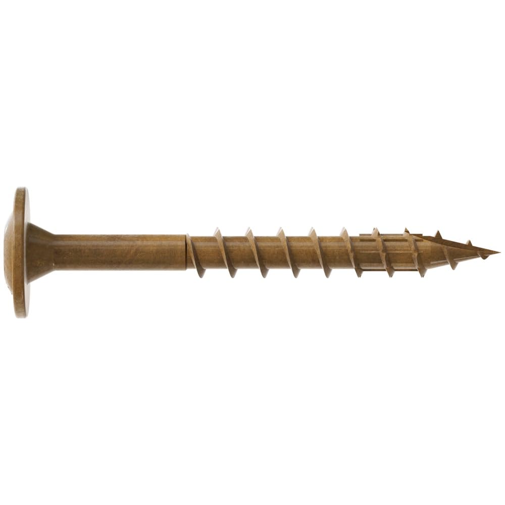 Simpson Strong-Tie CBT08112MB 8x1-1/2 Inch T20 Wafer-Head Construction Screws with Quik Guard Coating - Tan (4000-Pack) for Wood Framing, Deck Building & Structural Applications