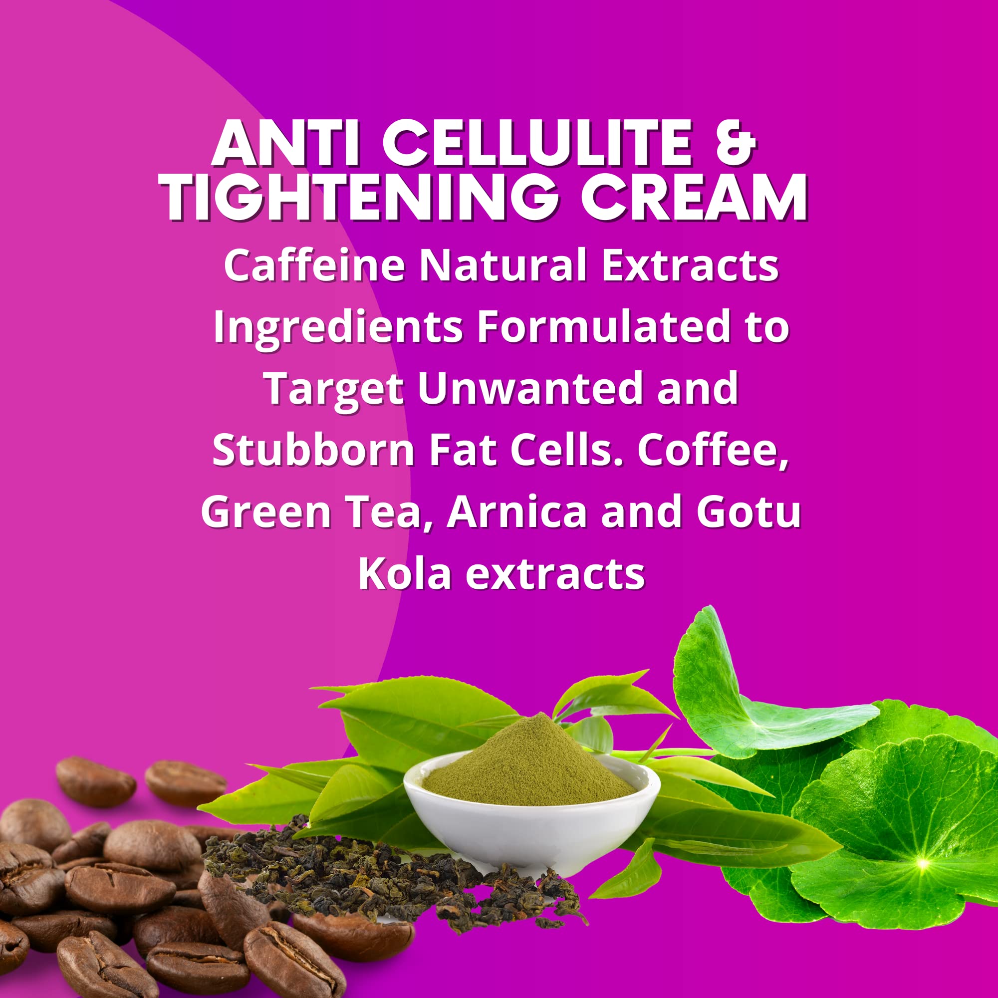 **Anti-Cellulite Firming Cream with Caffeine, Green Tea & Coffee Extract - Moisturizing & Tightening Body Cream for Legs, Thighs & Arms - Made in USA - Perfect for Post-Workout Recovery & Daily Skin Care**