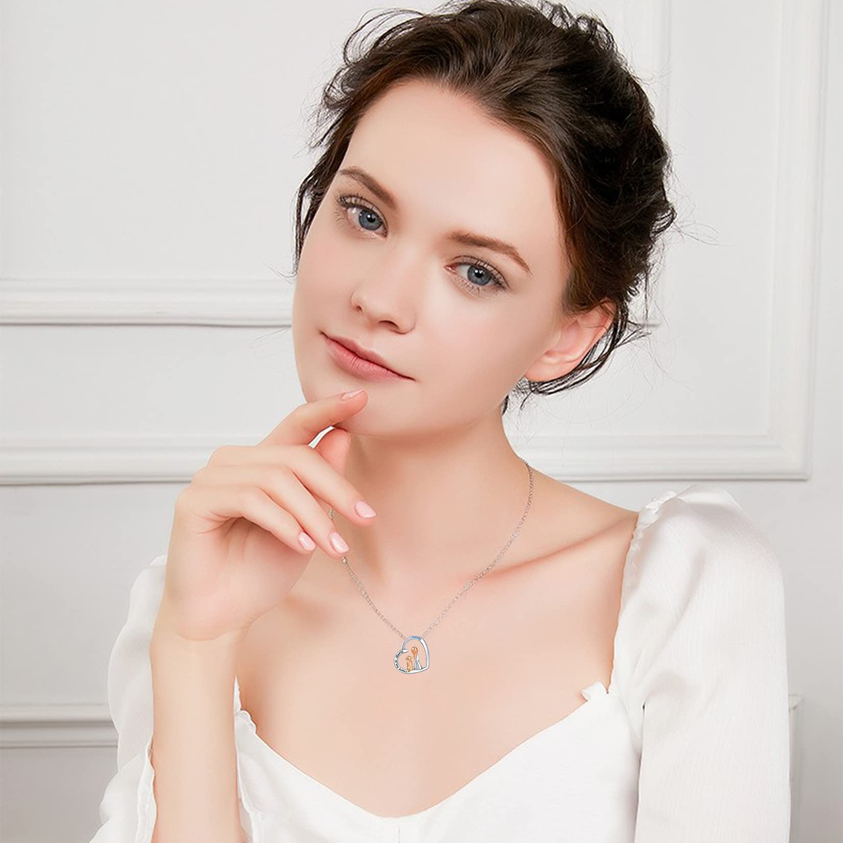 925 Sterling Silver Cute Cat & Dog Pendant Necklace - Dainty Animal Jewelry for Women, Perfect Gift for Daughter's Birthday, Mother's Day & Pet Lovers | Great for Everyday Wear, Date Nights & Special Occasions