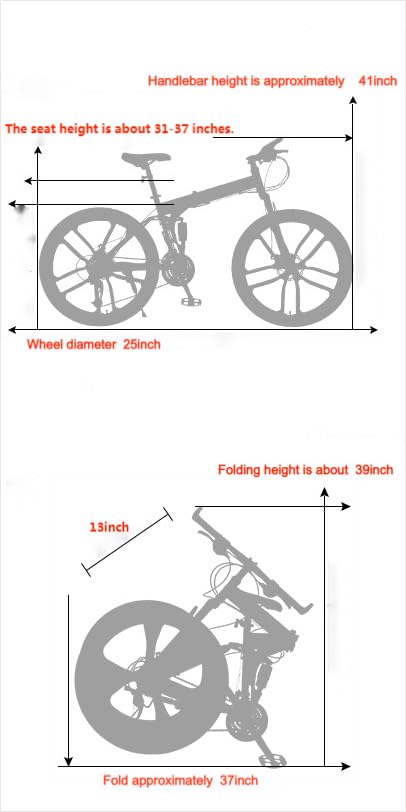 26 Inch Folding Mountain Bike - 27 Speed Hydraulic Shock Absorber, High Carbon Steel Frame, Adjustable Seat for Adults & Teens - Perfect for Commuting, City Riding & Outdoor Adventures (Black/White)