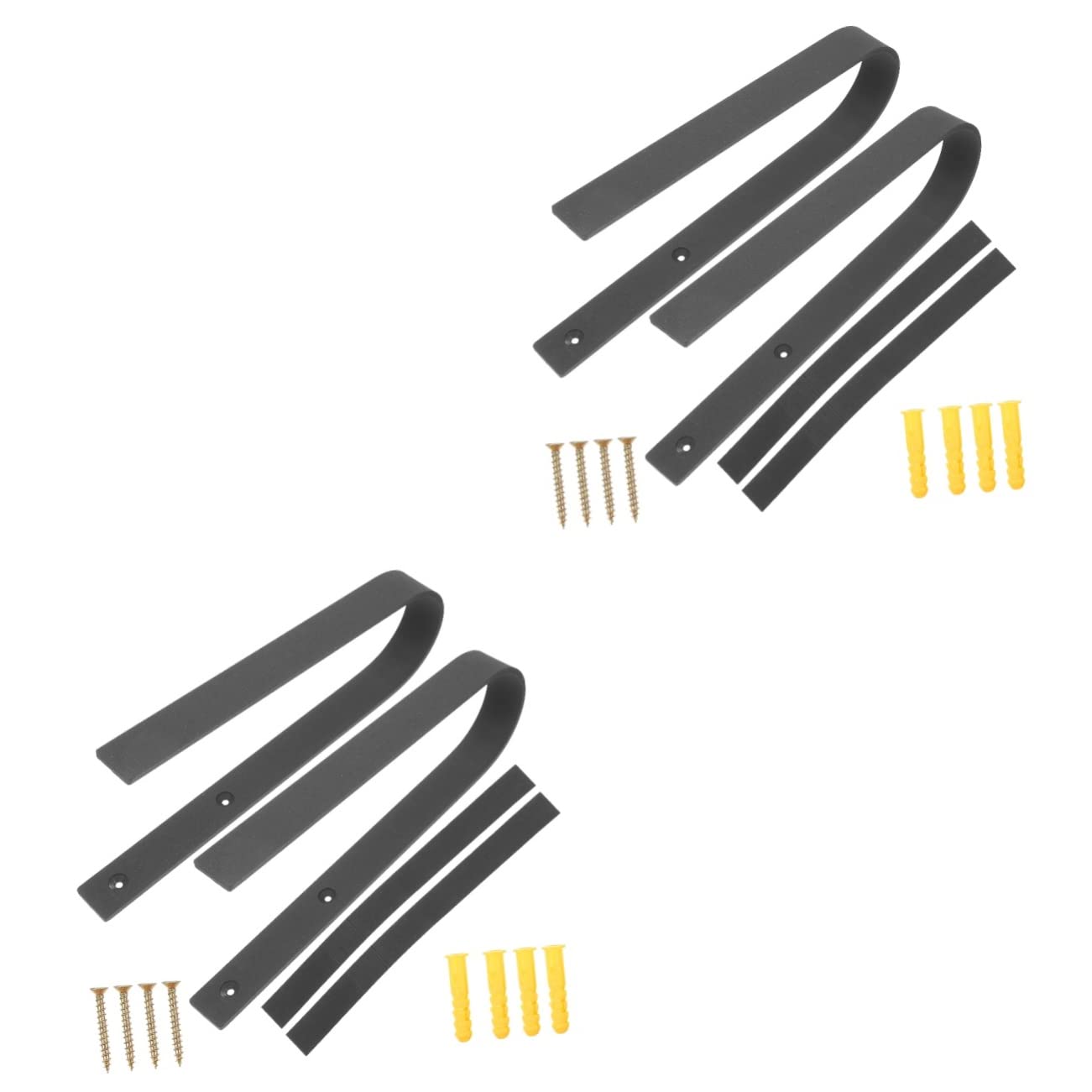 PRETYZOOM 2-Pack Heavy Duty Skateboard Wall Mount Hooks - Durable Metal Snowboard Storage Rack for Ski & Skateboard Organization - Space Saving Indoor Sports Gear Hanger for Garage, Bedroom & Playroom