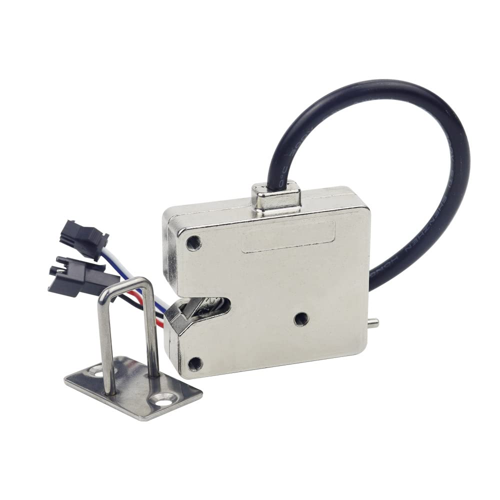 12V DC Electric Rotary Latch - Zinc Alloy Electromagnetic Cabinet Lock with Mini Bolt for Control Panel & Drawer Security | Perfect for Server Racks, Medical Equipment & Industrial Cabinets