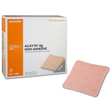 Allevyn Non-Adhesive 66020093 Advanced Foam Wound Dressing - 10 Pack | Gentle Wound Care for Pressure Ulcers, Diabetic Foot & Post-Surgical Recovery | Ideal for Home, Hospital & Nursing Care