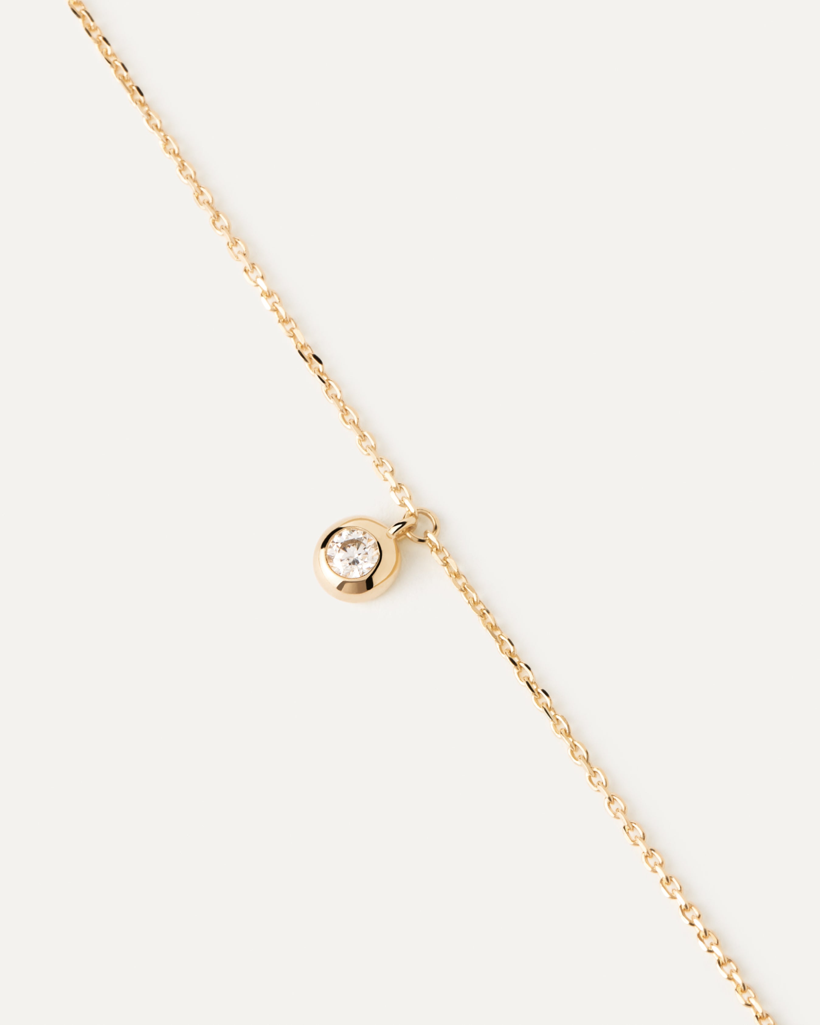 18ct Yellow Gold Vermeil Sand Solitary Bracelet for Women - Elegant Minimalist Dainty Chain Bracelet for Everyday Wear, Gift Giving & Special Occasions